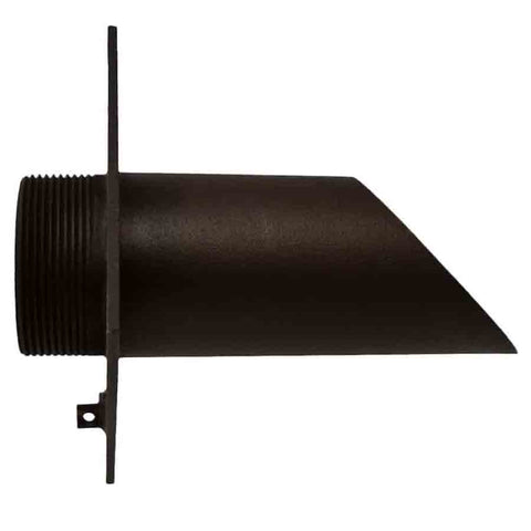 Deco Wall Scupper w/ Diamond Backplate – 2.0″ Oil Rubbed Bronze Right Side View