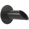 Image of Deco Wall Scupper w/ Round Backplate – 1.5ʺ Almost Black Finish Left Side View