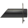 Image of Deco Wall Scupper w/ Round Backplate – 1.5ʺ Almost Black Finish Right Side View