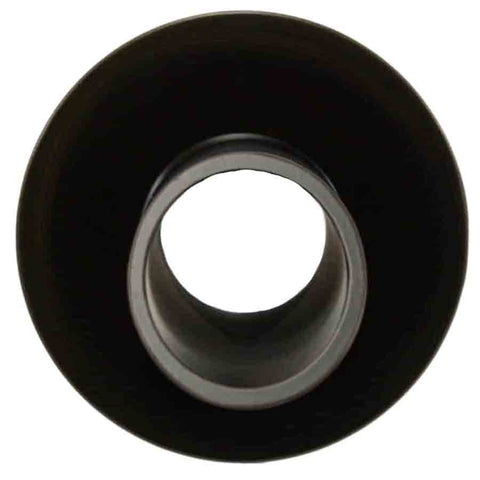 Deco Wall Scupper w/ Round Backplate – 1.5ʺ Almost Black Finish Front Side View