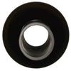 Image of Deco Wall Scupper w/ Round Backplate – 1.5ʺ Almost Black Finish Front Side View