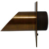 Image of Deco Wall Scupper w/ Square Backplate – 2.5″ Antique Bronze Finish Left Side View