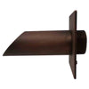 Image of Deco Wall Scupper w/ Square Backplate – 1.5ʺ Distressed Copper Left Side View 