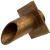Image of EasyPro BWS2D Vianti Falls Antique Brass 2″ Diamond Wall Scupper Front Angled