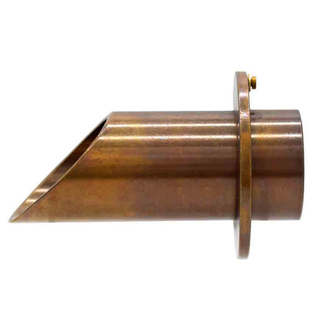 EasyPro BWS2RN Vianti Falls Antique Brass 2″ Round Wall Scupper Side View Left