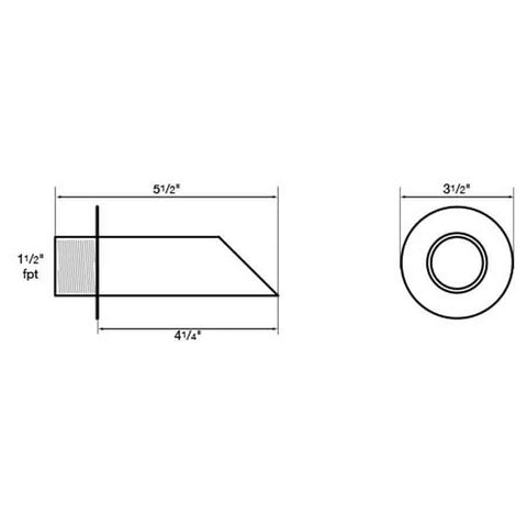 EasyPro BWS2RN Vianti Falls Antique Brass 2″ Round Wall Scupper Specifications