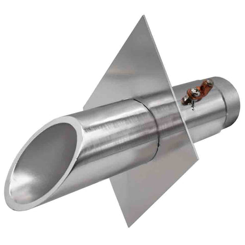EasyPro SWS2DN Vianti Falls Stainless 2 Round Scupper with diamond wall plate Front Angled