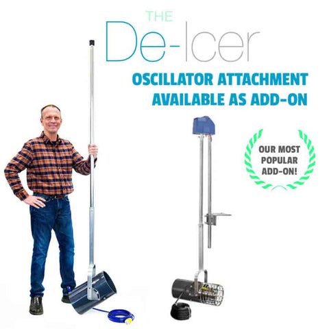 Scott Aerator Dock Mount De-Icer Showing Optional Oscillator Attachment