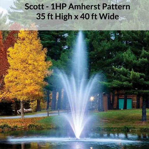 1 HP Amherst Fountain by Scott Aerator Showing Dimensions of Pattern