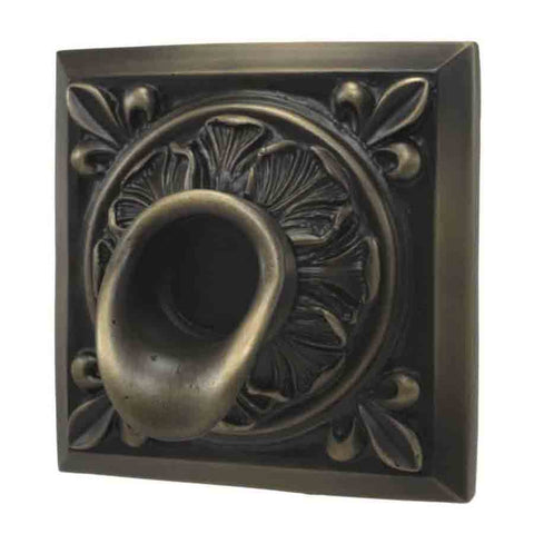 Black Oak Foundry Short Oak Leaf Scupper – Square Oil Rubbed Bronze  Finish Profile View