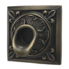 Image of Black Oak Foundry Short Oak Leaf Scupper – Square Oil Rubbed Bronze  Finish Profile View