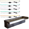 Image of Anjon 16"Color Changing Light Bar (Add-On) ILB16AO Connected to Stainless Steel Spillway