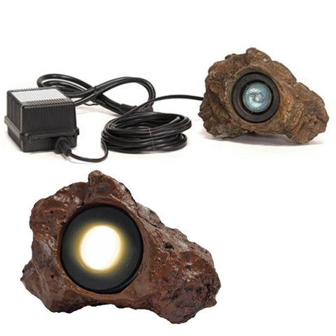Anjon Ignite Rock Lights - 1.5 Watt Rock Light Kit 1.5WRLKIT Showing with Electrical Cord and Transformer