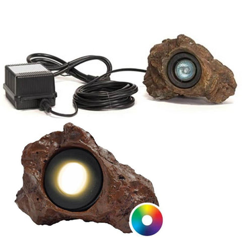 Anjon Ignite Rock Lights - 3 Watt Color Changing Kit 3WRLCCKIT Shown with Transformer and Electrical Cord