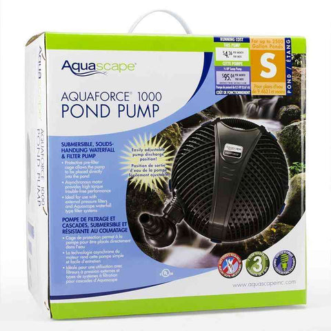 Aquascape AquaForce® 1000 Solids-Handling Pond Pump Packaging only  91011