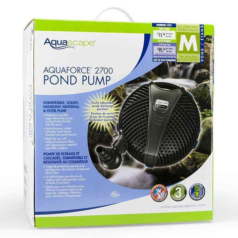 Aquascape AquaForce® 2700 Solids-Handling Pond Pump Packaging Only 91012