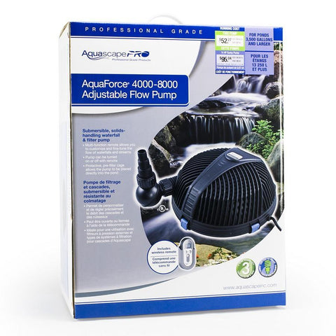 Aquascape  AquaForce® 4000-8000 Adjustable Flow Solids-Handling Pond Pump Packaging only  91104