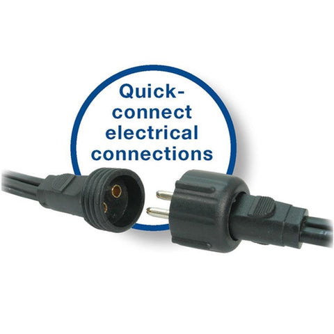 Aquascape 25' Color-Changing Lighting Extension Cable Showing Quick Connect Connections 84069
