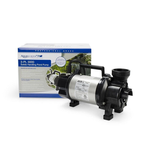 Aquascape 3-PL 3000 Solids-Handling Pond Pump Unit and Packaging  29975