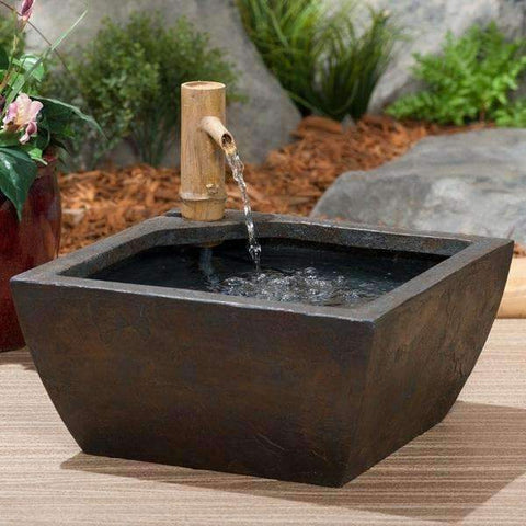 Aquascape Aquatic Patio Pond Water Garden with Bamboo Fountain Working on a Table 78197