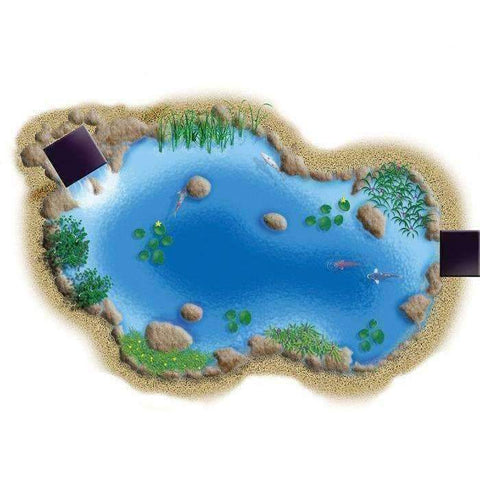 Aquascape Large 21 ft. x 26 ft. Pond Kit with Pro 4000-8000 Pump Sample Installation 53036