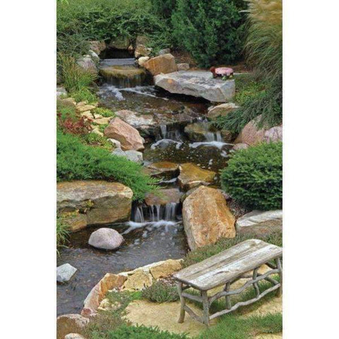 Aquascape Medium Pondless Disappearing Waterfall Kit with 16 ft Stream and 3-PL 3000 Sample Installation 53040