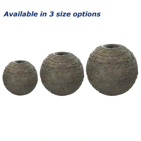 Aquascape Medium Stacked Slate Sphere Showing 3 Different Sizes 78288