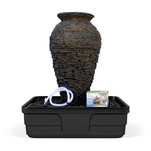 Aquascape Medium Stacked Urn Fountain Kit-fountain kit Complete with Tubing Basin and Pump 58090