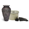 Image of Aquascape Small Stacked Slate Urn Kit Complete with Basin Liner and Pump 58064