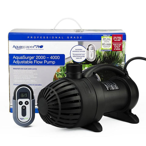 Aquascape AquaSurge® 2000-4000 Adjustable Flow Pond Pump Unit and Packaging  45009