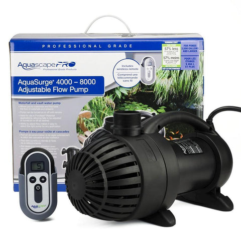 Aquascape AquaSurge® 4000-8000 Adjustable Flow Pond Pump 45010 Pump Remote and Packaging