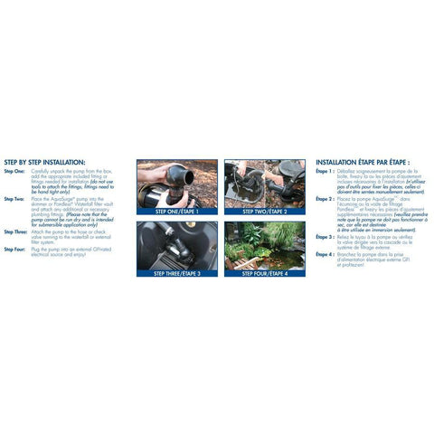 Aquascape AquaSurge® 4000 Pond Pump 91019 Installation Guide