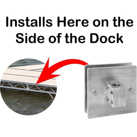 Scott Truss Dock Mount for Aquasweep Showing where to attach in a dock