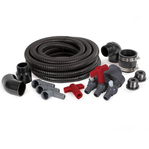 Atlantic Fountain Basin Plumbing Kits for Decorative Fountains 3 Way Valve Model FBKIT3 with Connectors and Tubing 