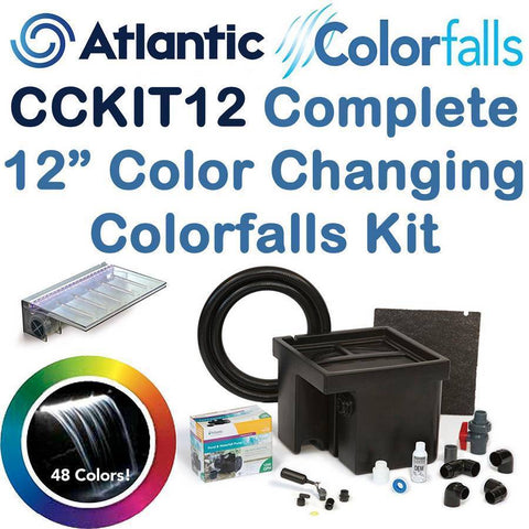 Atlantic Water Gardens 12 inch Color Changing ColorFalls Kit BNDL Complete Set CC12