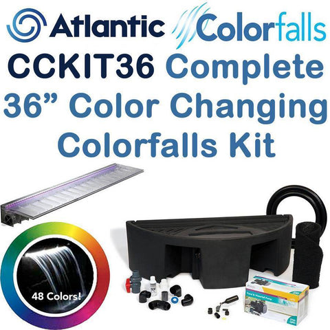 Atlantic Water Gardens 36 inch Color Changing ColorFalls Kit BNDL Complete Set CCKIT36