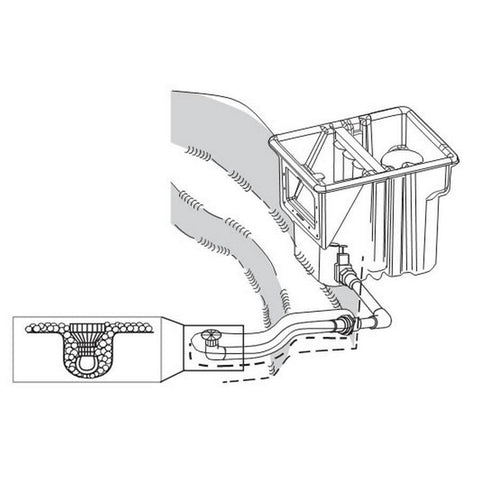 Atlantic Water Gardens Bottom Drain Kit for Pro Series Skimmers BD2000 Suggested Installastion