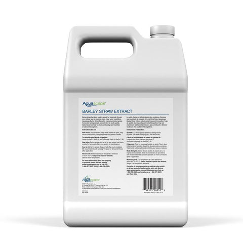 Aquascape Barley Straw Extract - 3.78ltr / 1 gal 96012cWater Treatments Rear View of Bottle