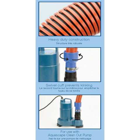 Aquascape Cleanout Pump Discharge Hose 50' Aquascape Cleanout Pump Discharge Hose 50' 48019 Features
