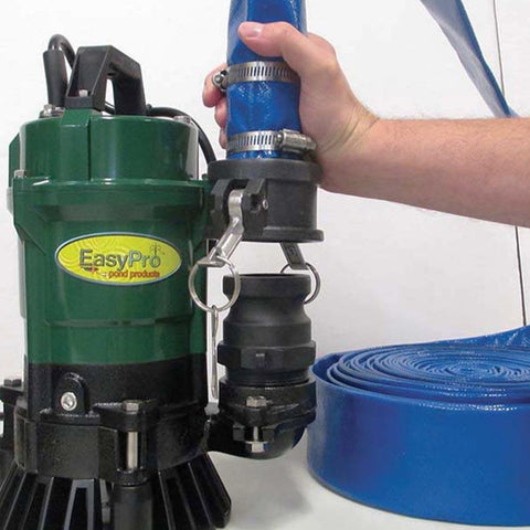 EasyPro 1/2 HP Submersible Trash Pump ETP05N How to Connect Discharge Hose