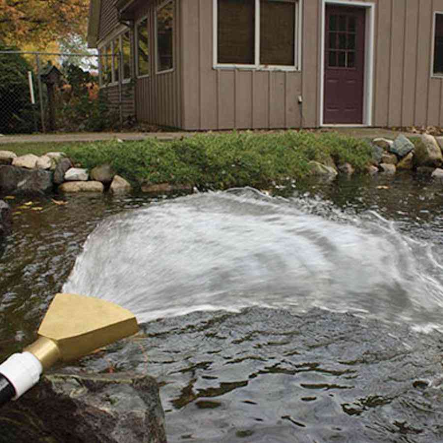 BRONZE FOAM JET NOZZLE For Pond Fountain Produces Foaming Geyser Spray - Features Tilt Option And 1 Inch FPT Inlet