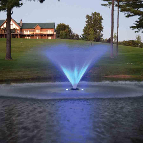 EasyPro Color Changing Fountain Light Kits 2 RGBW With 100' Cord RGB2-100 Sample Installation Blue Light