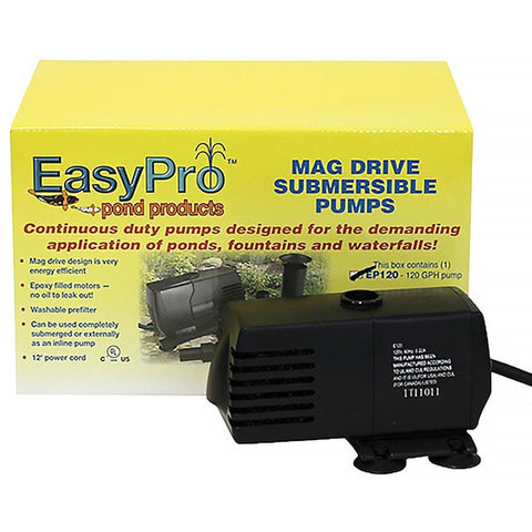 EasyPro Submersible Magnetic Drive Pump 1050 GPH EP1050 Pump with Box Behind