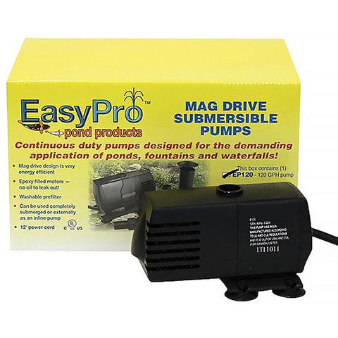 EasyPro Submersible Magnetic Drive Pump 1350 GPH EP1350 with Box Behind