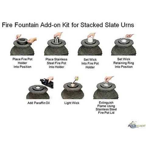 Aquascape Fire Fountain Add-On Kit for Stacked Slate Urns 78221 Installation Guide