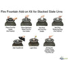 Image of Aquascape Fire Fountain Add-On Kit for Stacked Slate Urns 78221 Installation Guide