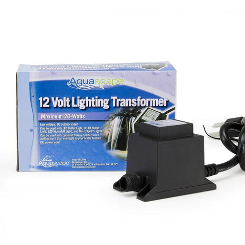 Aquascape Garden and Pond 20-Watt 12V Quick-Connect Transformer 98485 with Box Behind
