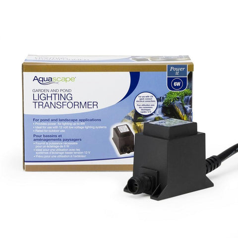 Aquascape Garden and Pond 6-Watt 12V Quick-Connect Transformer 98375 with Box Behind