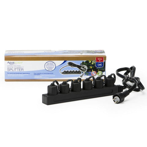 Aquascape Garden and Pond 6-Way Quick-Connect Splitter 84022 with Box Behind