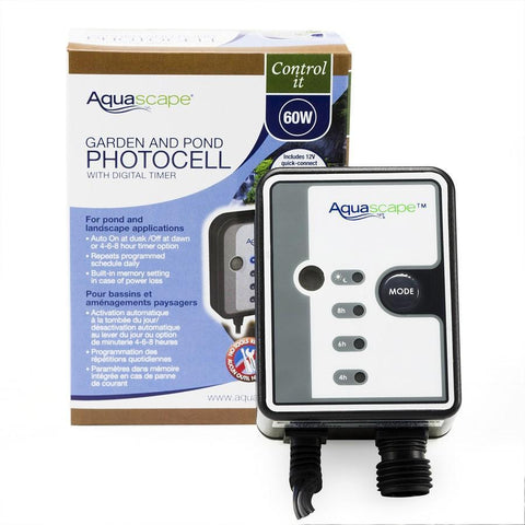 Aquascape Garden and Pond Photocell with Digital Timer 84039 with Box Behind